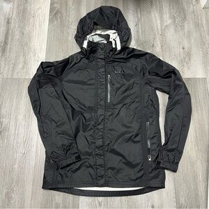 REI boys rain jacket / black / size L (14-16)